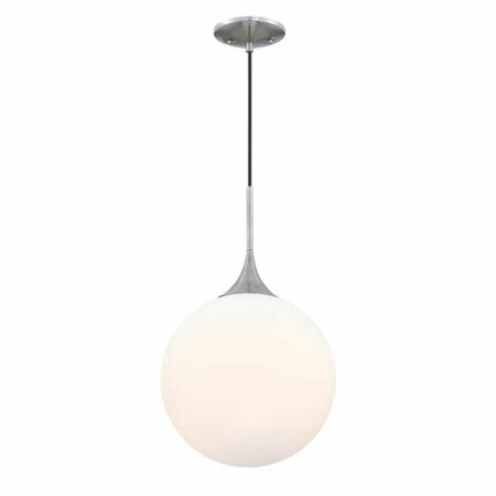 BRILLIANTBULB Moretti One-Light LED Indoor Pendant, Brushed Nickel BR3286145